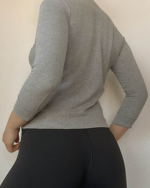90’s Gray Cotton 3/4 Sleeve (XS)