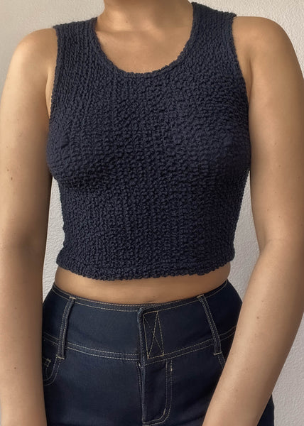 Navy Stretch Tank (S)