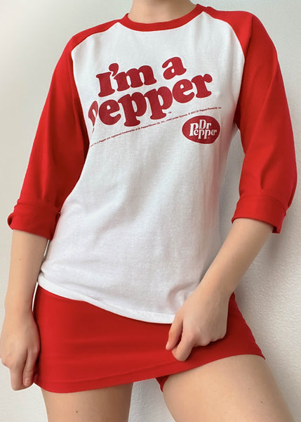 Dr. Pepper Baseball Tee (men's S)