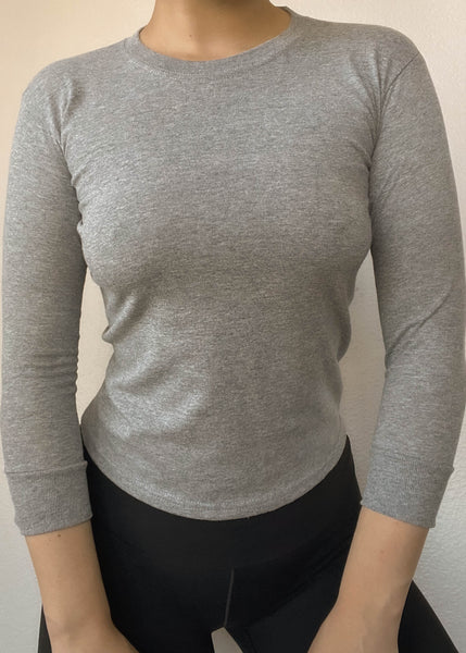 90’s Gray Cotton 3/4 Sleeve (XS)