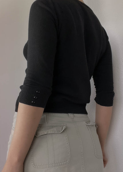 Y2k Black Cardigan (S)