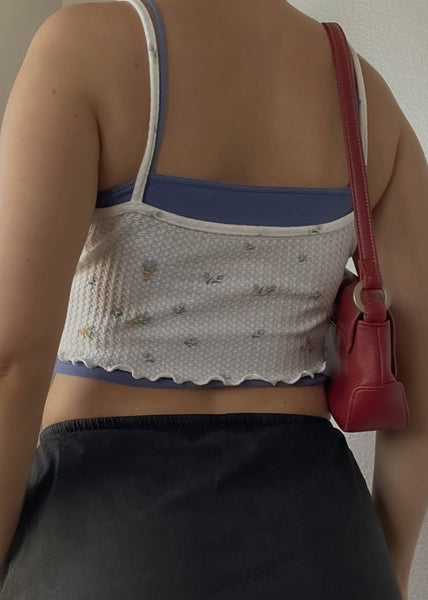 Y2k Floral Cropped Tank (S-M)
