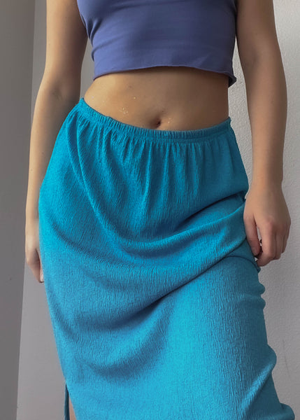 80’s Blue Maxi Skirt (S)