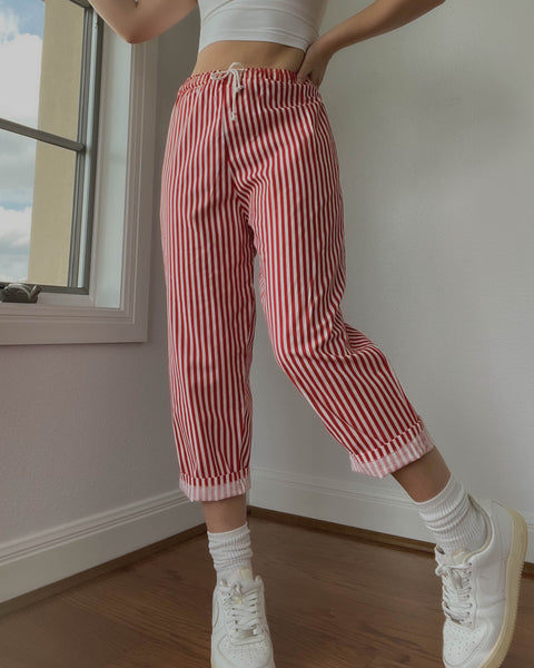 80’s Striped Drawstring Capris (M)