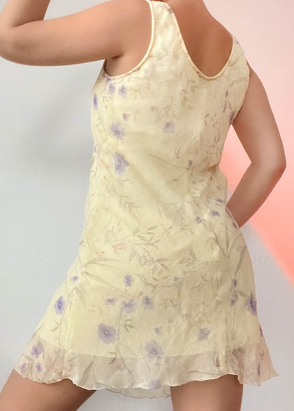 90’s Pastel Floral Dress (S)