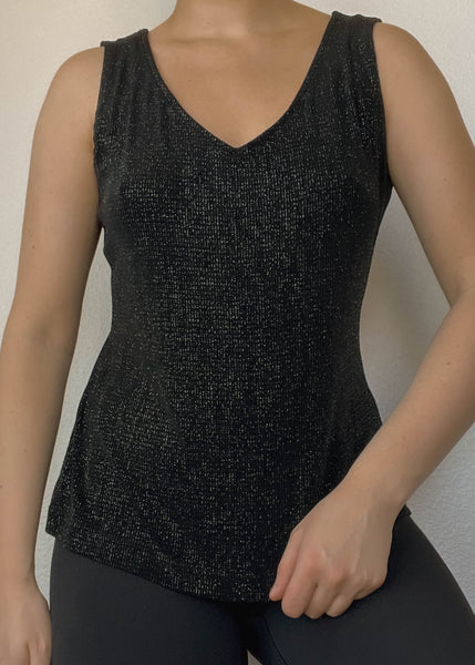 90’s Sparkly Black Tank (S)