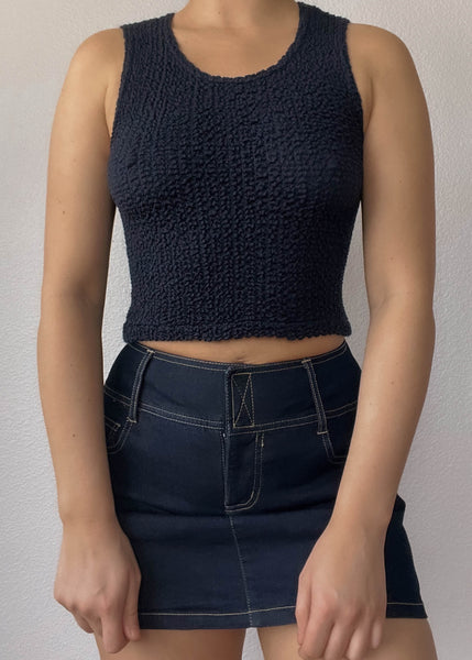 Navy Stretch Tank (S)