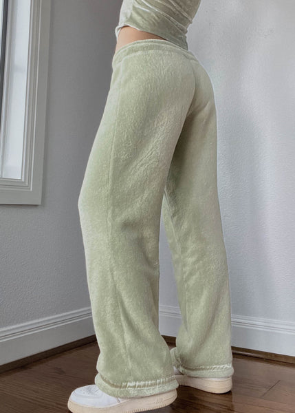 Fuzzy Pastel Green Pants (M)