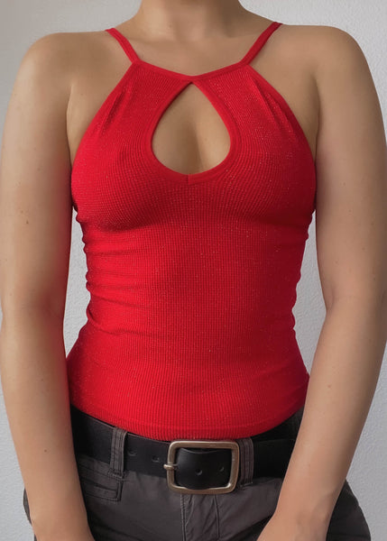 2000's Red Cut-Out Tank (S)