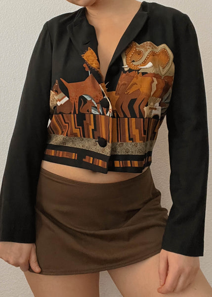 Early 90's Safari Suit Top (M)