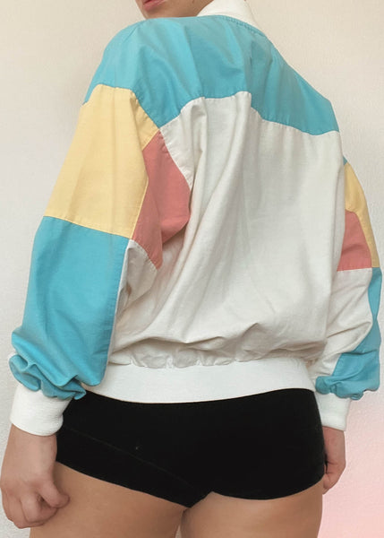 80’s Pastel Color-Block Jacket (M)