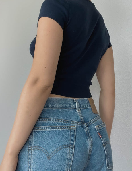Navy Tommy Top (XS)