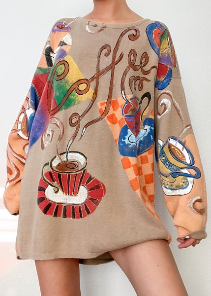 90's Colorful Coffee Knit (M-XL)