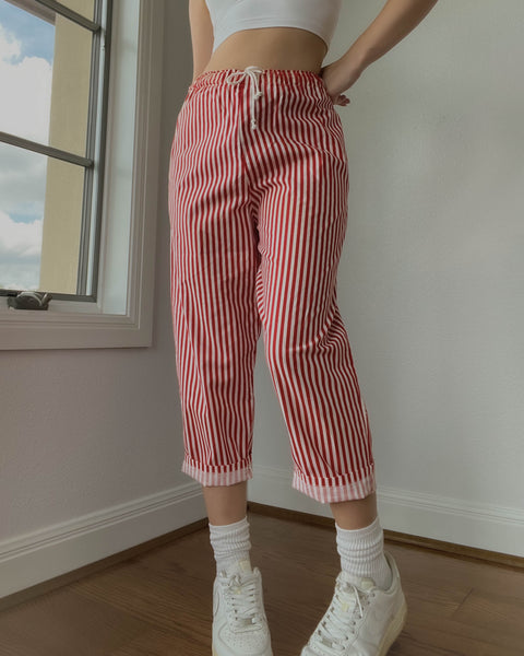 80’s Striped Drawstring Capris (M)