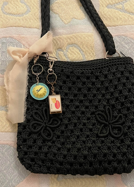 90’s Crochet Purse w/ 60’s Charms