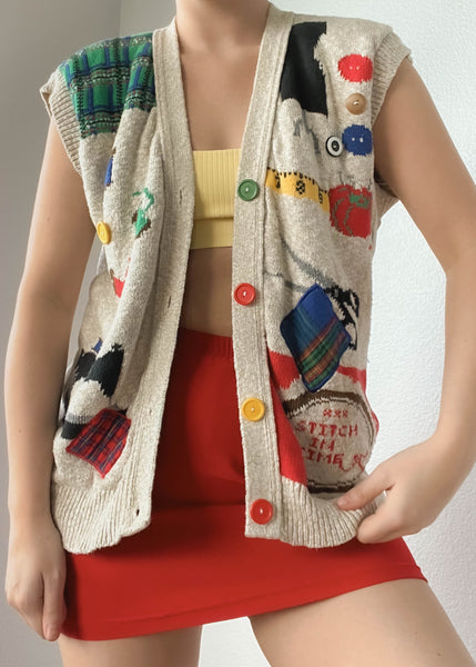 80's Sewing Vest (S-M)