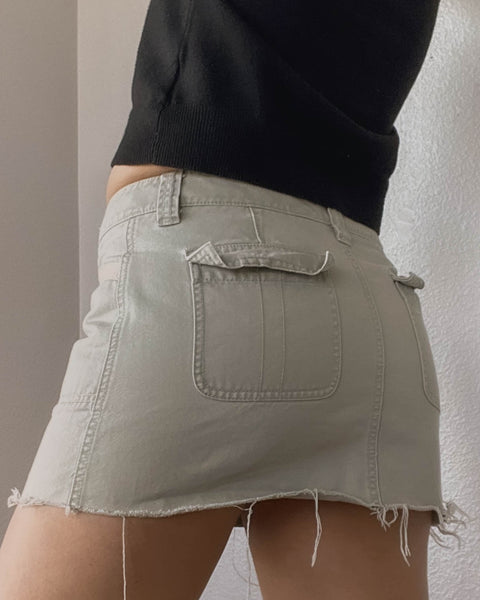Y2k Sage Mini Skirt (M)