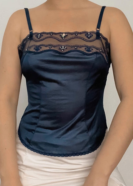 80’s Navy Lingerie Camisole (S)