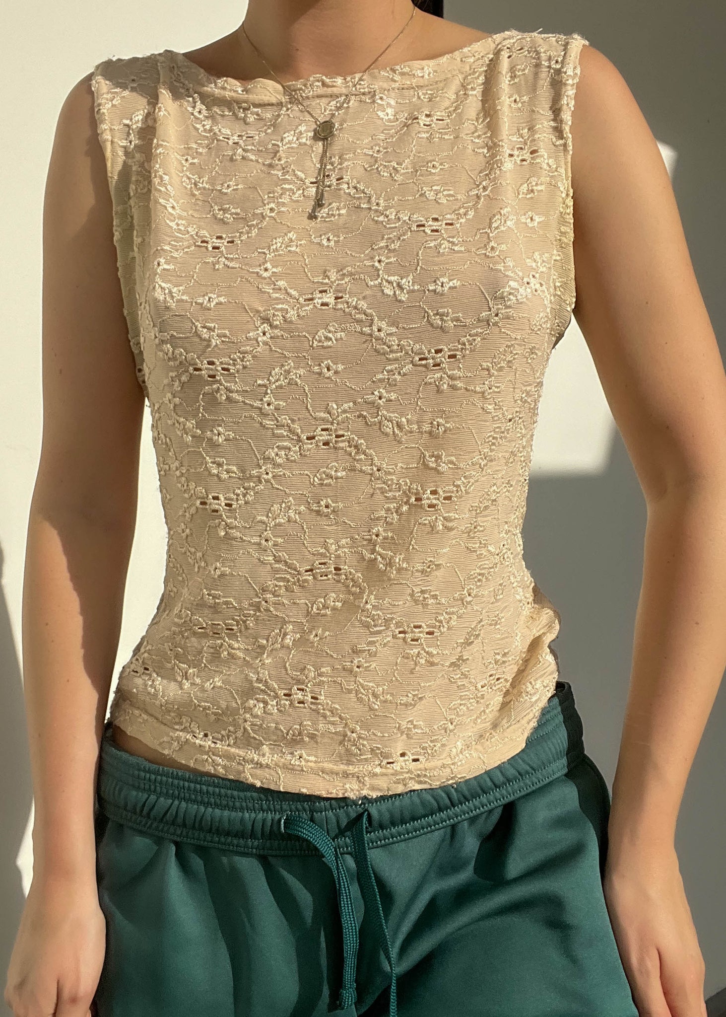 90's Gold Embroidered Tank (M)