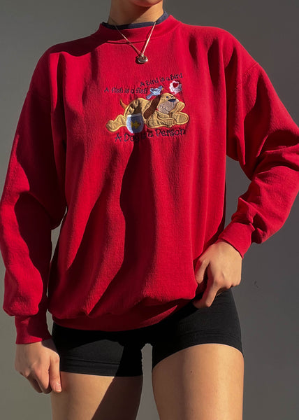 A Dog is a Person Crewneck (S-M)
