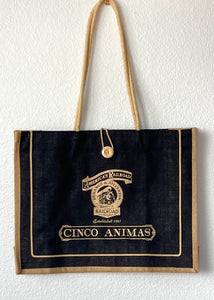 90's Burlap Railroad Tote