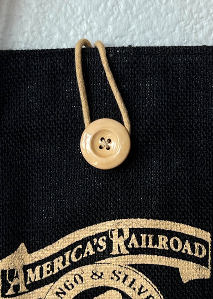 90's Burlap Railroad Tote