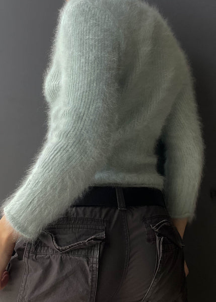 90's Fuzzy Pastel Blue Top (S/M)