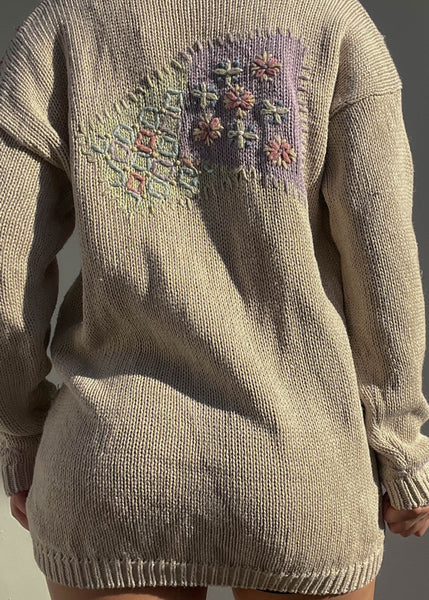 Beige & Pastel Patchwork Knit (M)