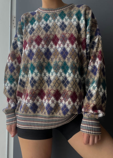 Luka 90's Argyle Knit (L)