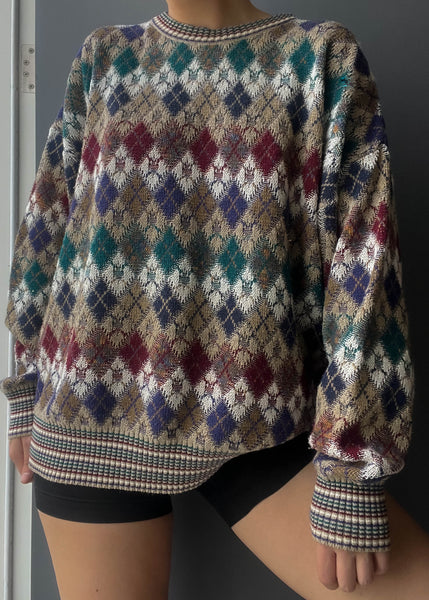 Luka 90's Argyle Knit (L)