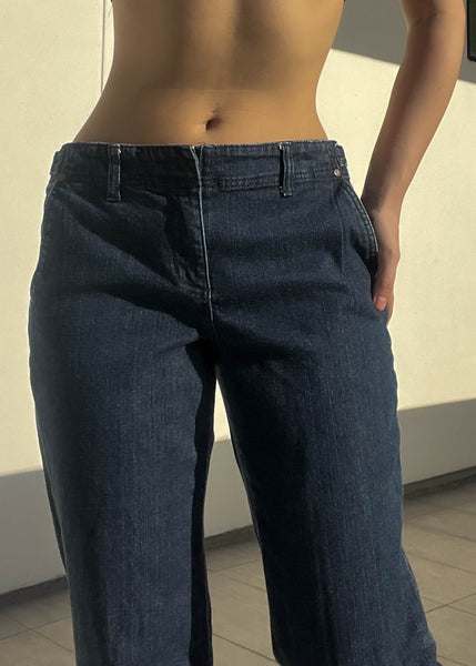 Y2k Dark Wash Denim Flares (32")