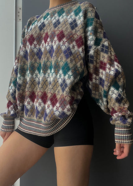 Luka 90's Argyle Knit (L)