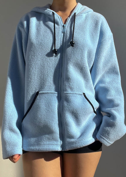 90's Baby Blue Fleece Jacket (L)