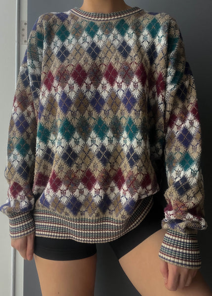 Luka 90's Argyle Knit (L)