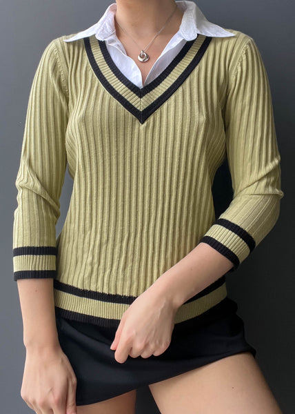 Ceila Layered Lime Knit (S)