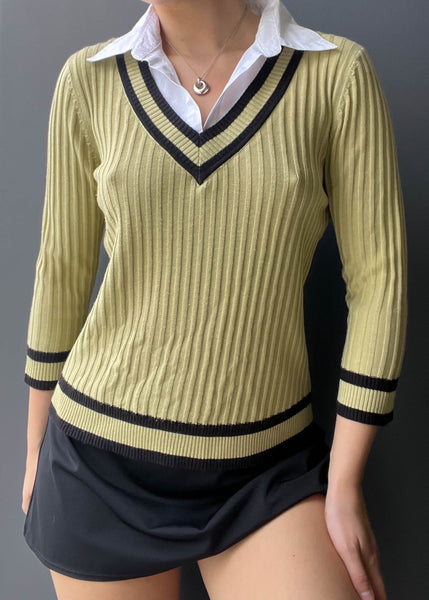 Ceila Layered Lime Knit (S)