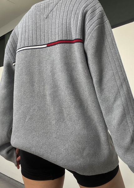 90's Gray Tommy Knit (L)