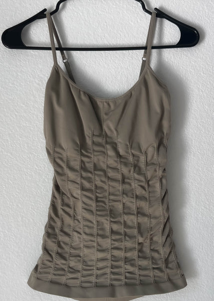 Y2k Mocha Scrunch Tank (S)