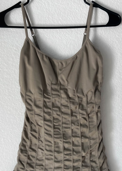 Y2k Mocha Scrunch Tank (S)