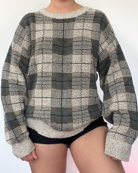 Billy 90's Plaid Knit (M)