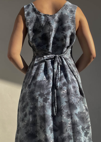 90's Gray Floral Maxi (M)