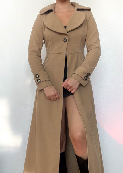 90's Classy Tan Trench (M)