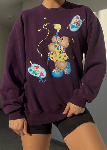 Painting Teddy Crewneck (M)
