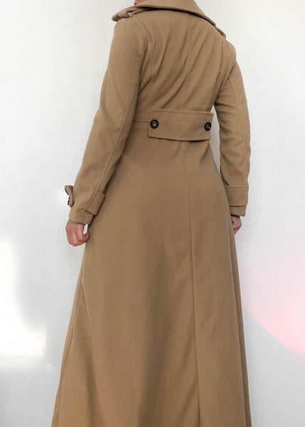 90's Classy Tan Trench (M)