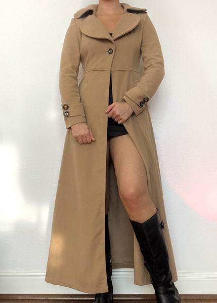 90's Classy Tan Trench (M)