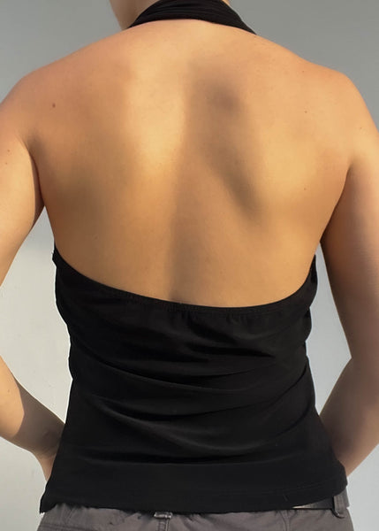90's Black Halter Top (S)