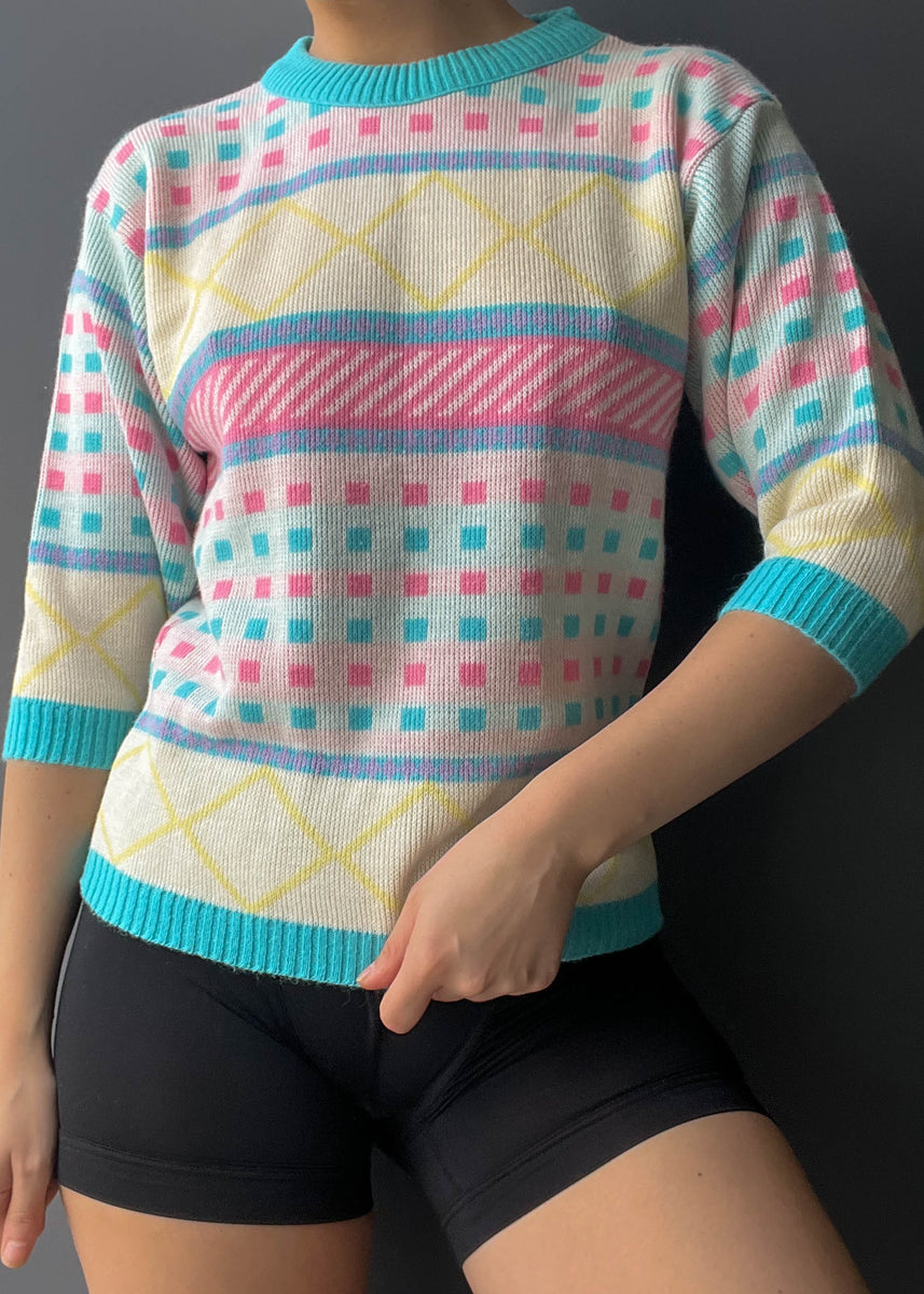 80's Patterned Candy Knit (S) – Retro and Groovy