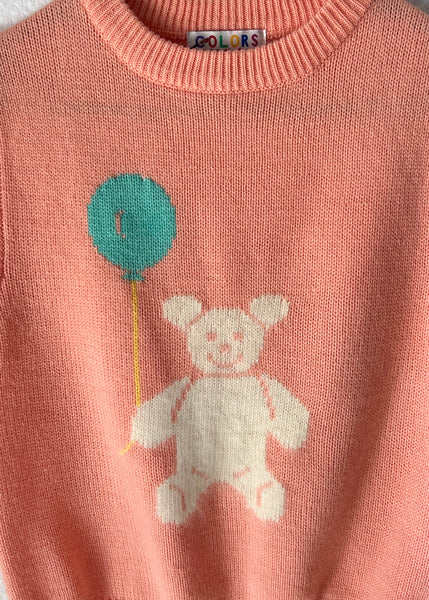 80's Peach Teddy Vest (S-M)