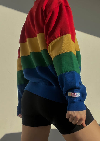 90's Rainbow Race Sweatshirt (S-M)