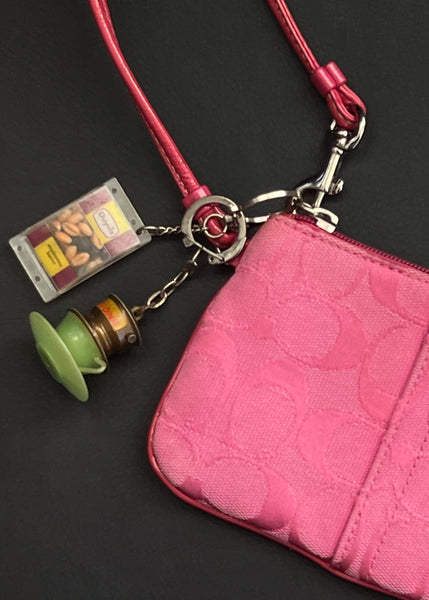 Pink Coach Bag w/ Coffee Charms